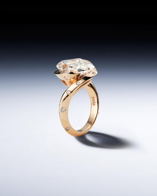 'A' O'Clock Ring
