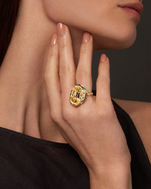 'A' O'Clock Ring