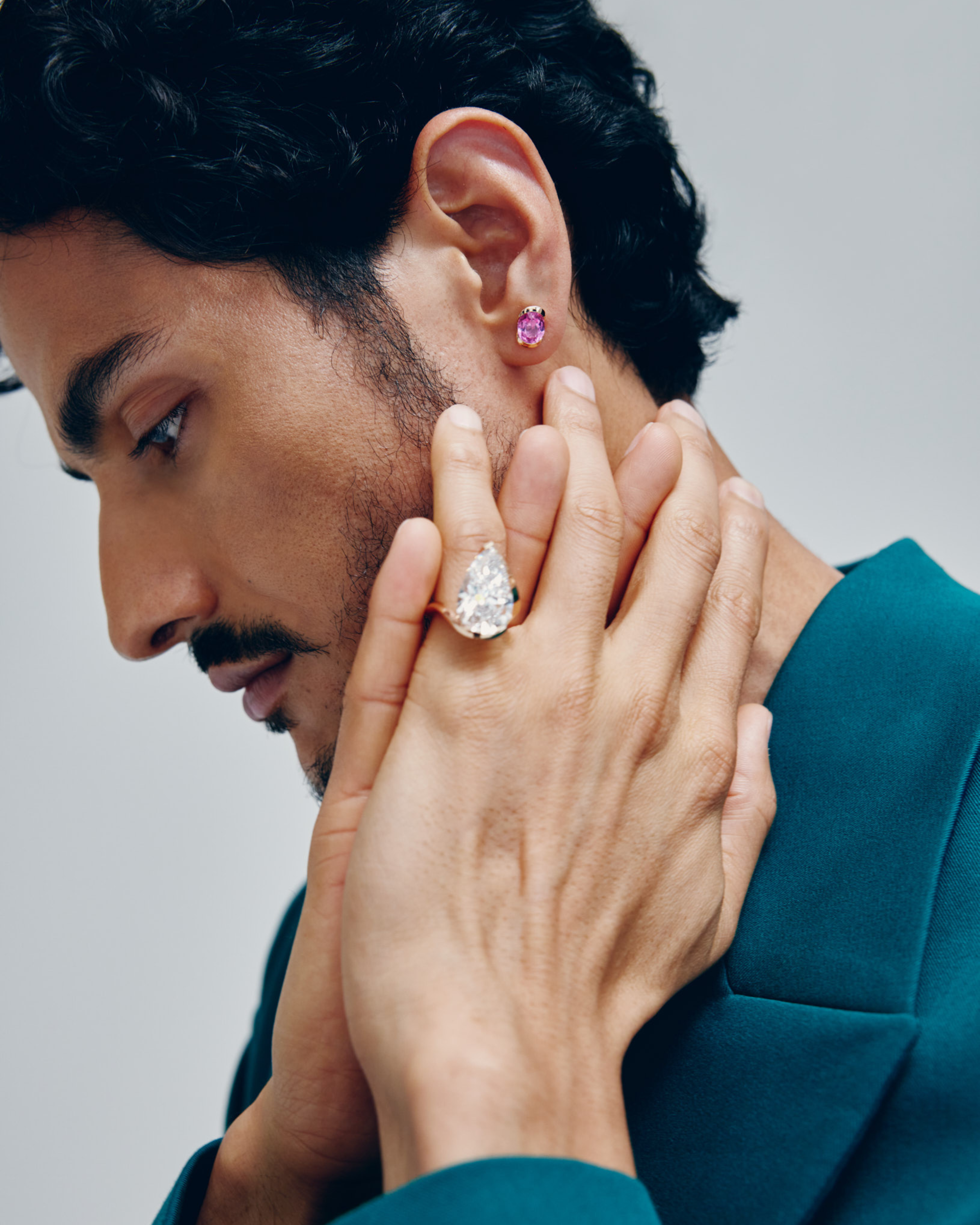 'A' Earrings