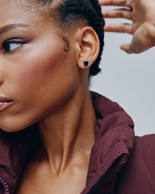 'A' Earrings