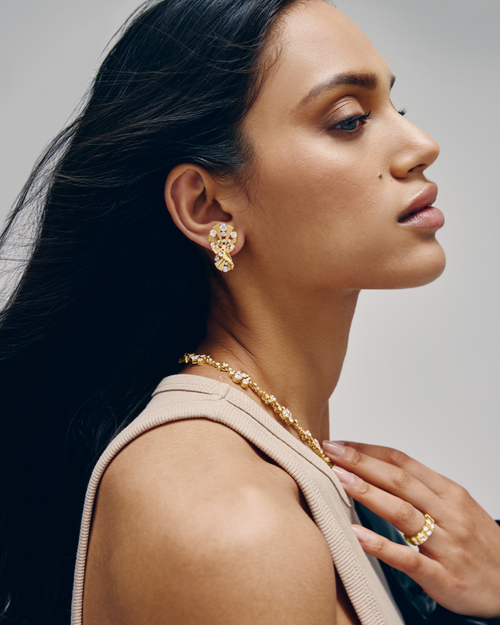 Lattice Satin Earrings