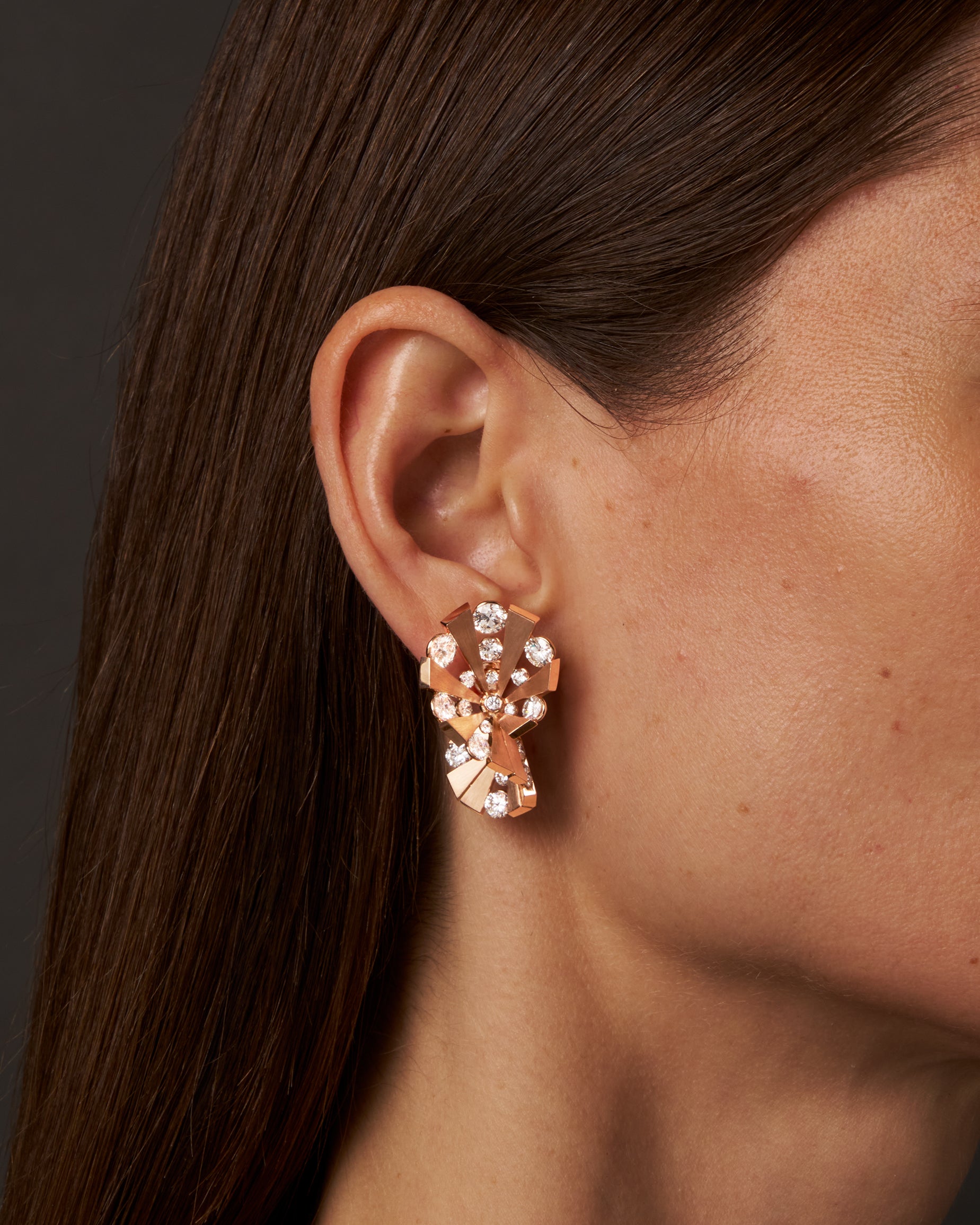 Lattice Large Satin Earrings