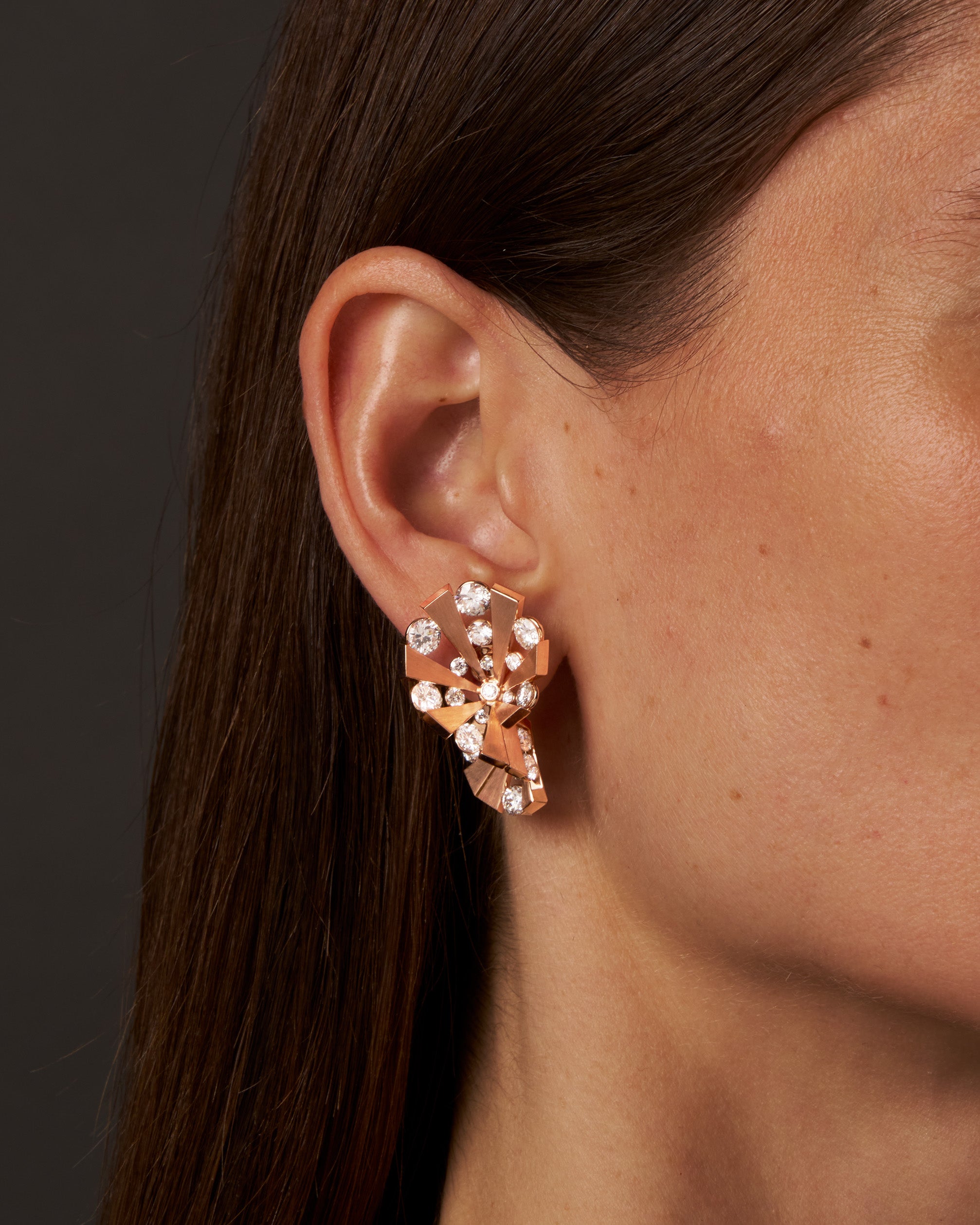 Lattice Large Satin Earrings