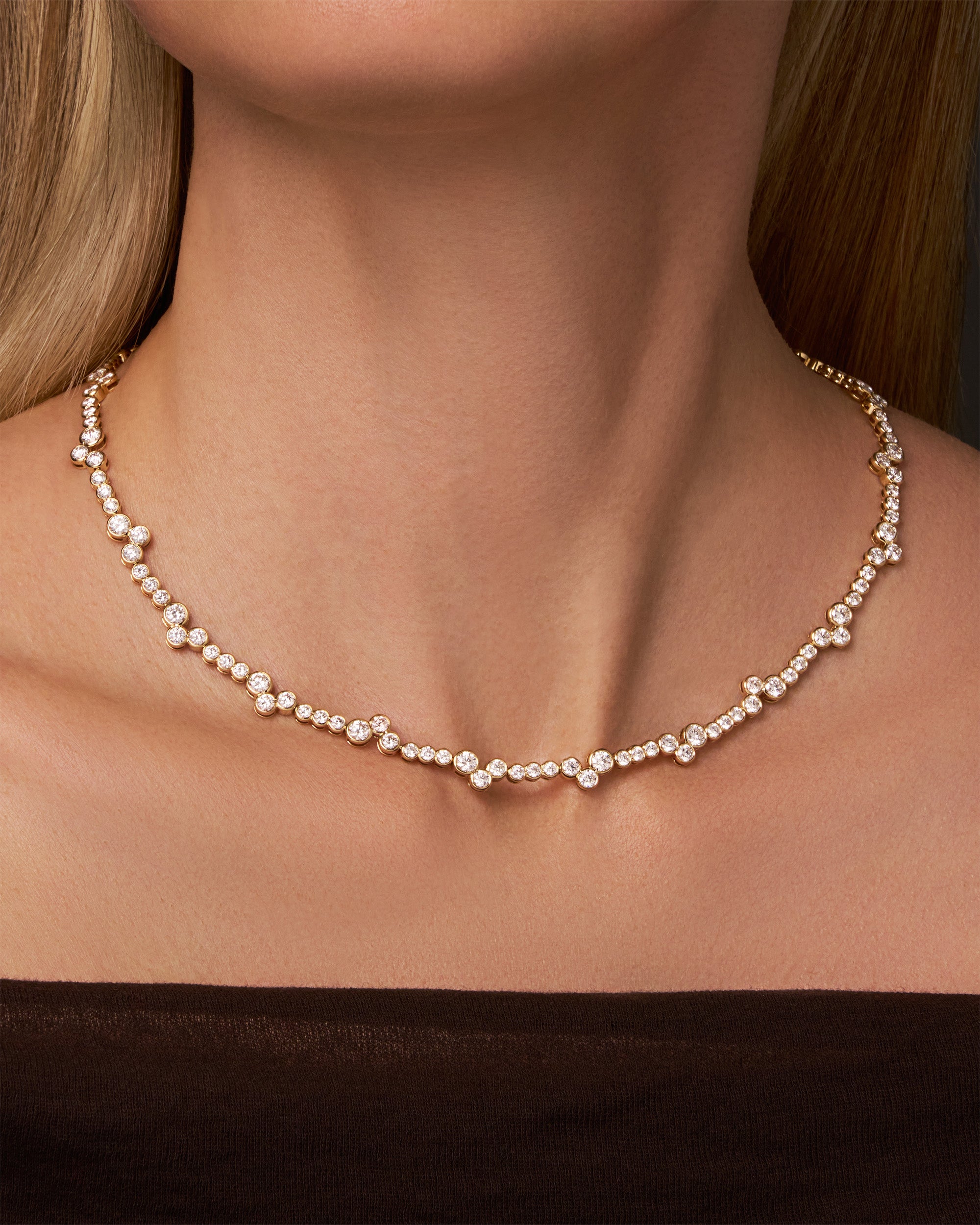 Meander Diamond Necklace